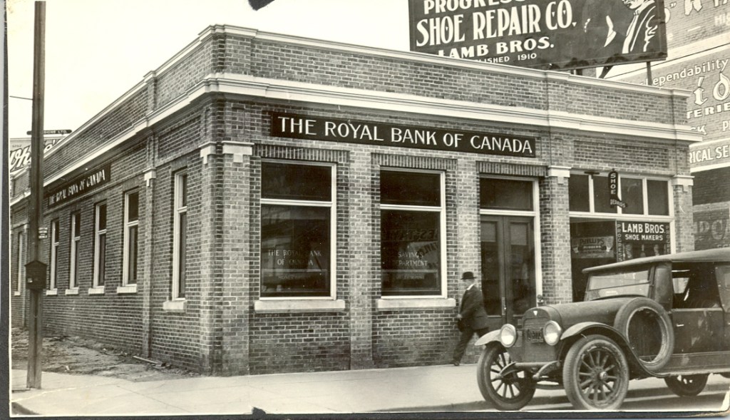 An RBC branch in the Canadian city of Edmonton in 1925.