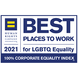 Best Place to Work for LGBTQ Equality - Human Rights Campaign’s Corporate Equality Index 2021 - Logo
