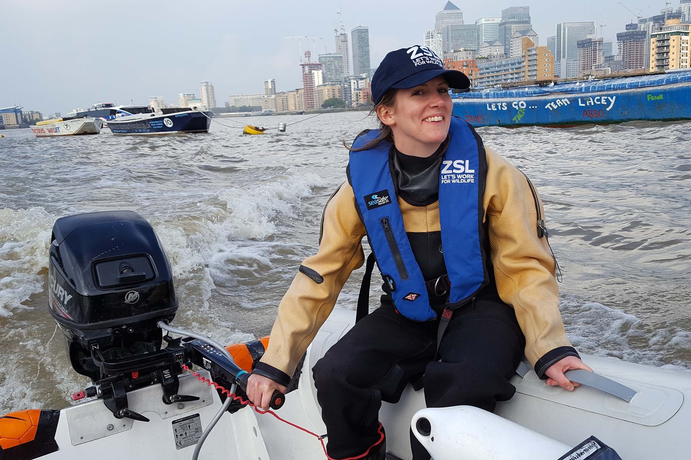 woman on boat