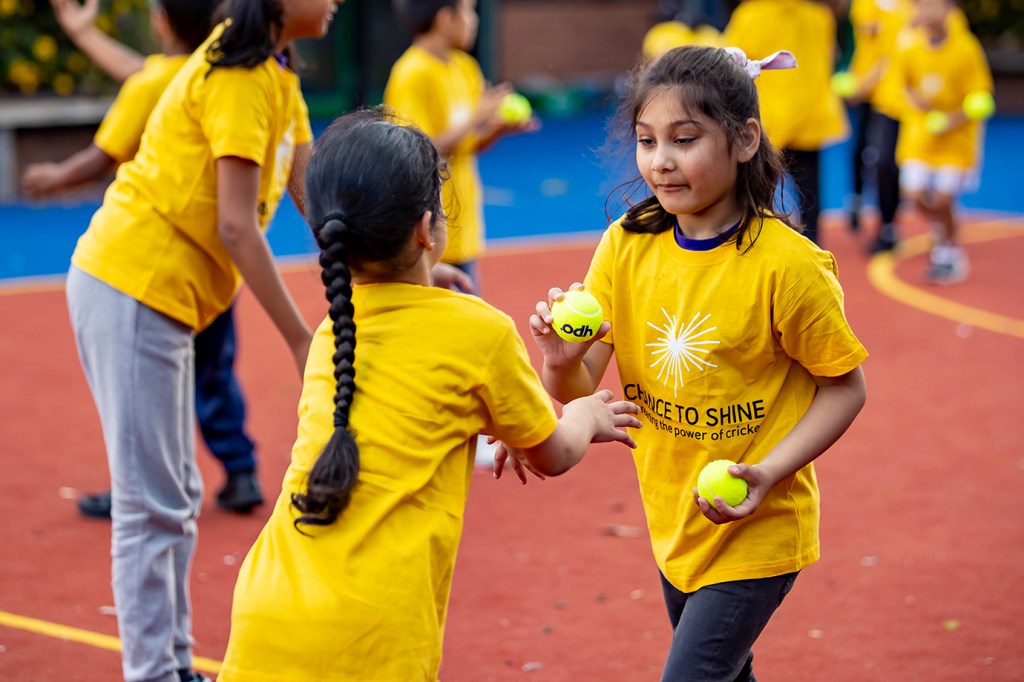 students celebrate National Cricket Week