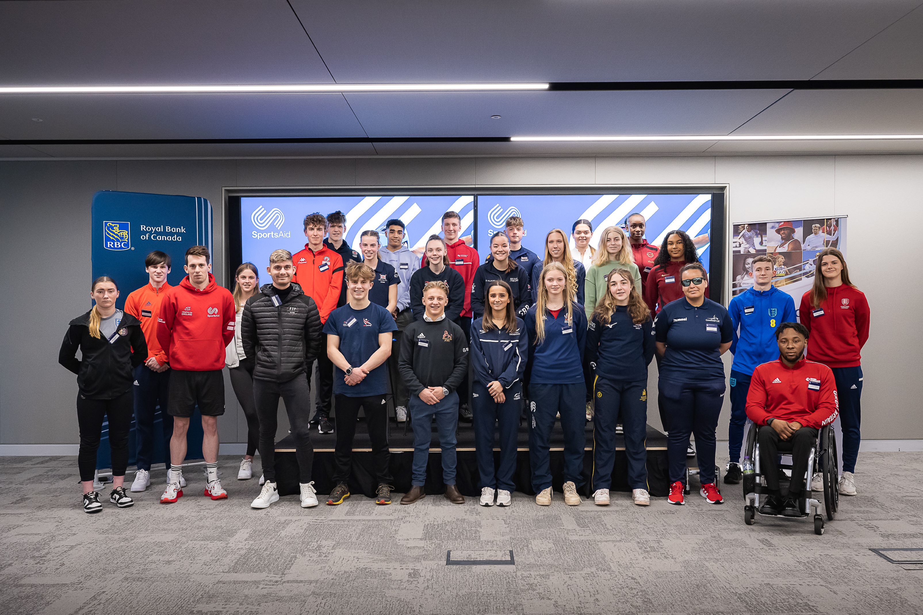 Group of young British athletes who are part of the SportAid Buddy Scheme programme