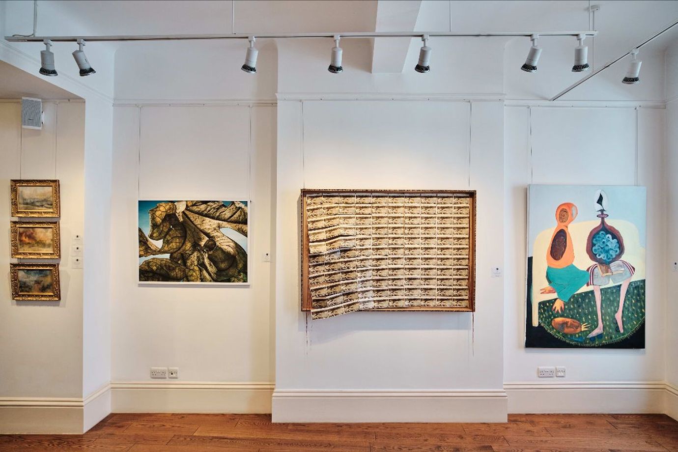 Gallery image of four artworks from the Jersey summer exhibition