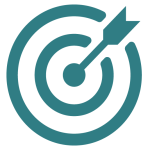 icon of a target and arrow located on bull's eye
