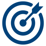 icon of a target and arrow located on bull's eye