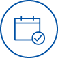 Icon for convenience - shows a calendar and checkmark