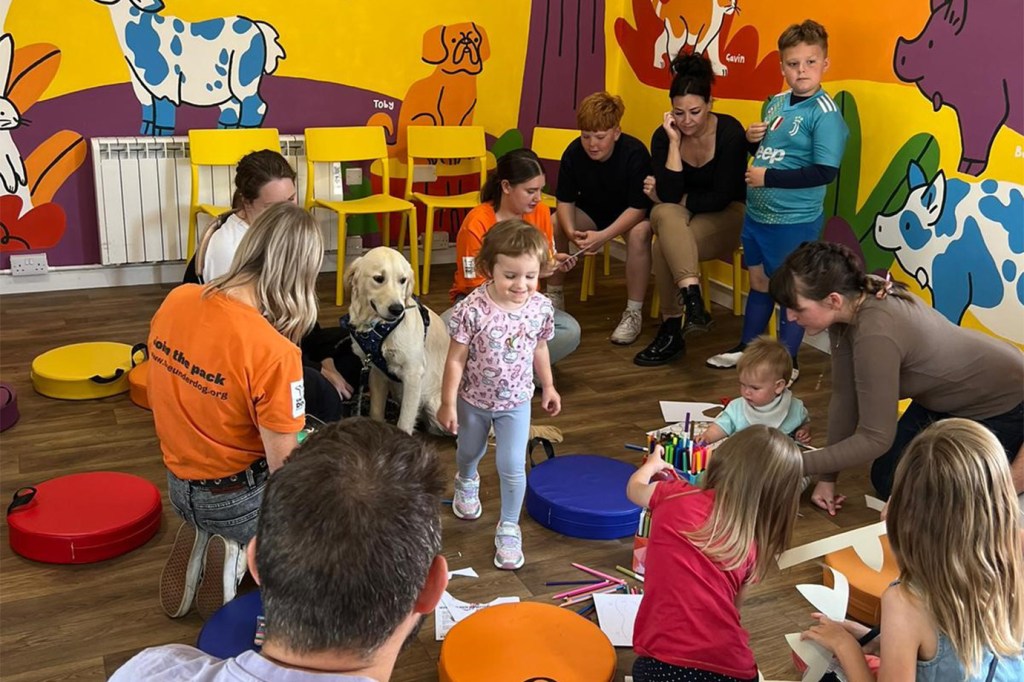 RBC volunteers helped transform the new animal therapy room, seen on the right. Photo credit: Underdog International.