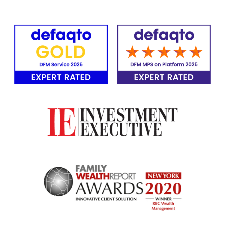 an award icon for defaqto GOLD DFM Service 2025 expert rated 