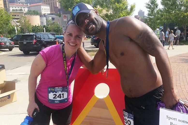 nicole and donte after race in page