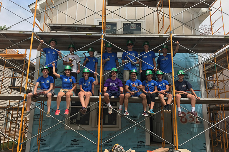 summer interns volunteer with habitat for humanity