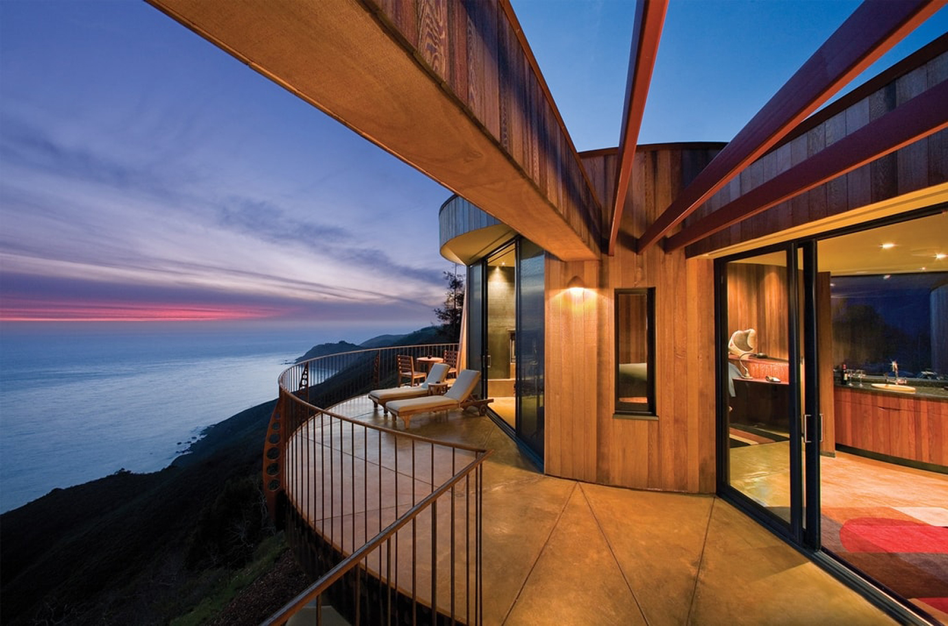 Photo of an ocean view from a room at Post Ranch Inn in Big Sur