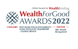 Best Bank for Sustainability and ESG Thought Leadership - WealthBriefing Wealth for Good Awards 2022 - Logo